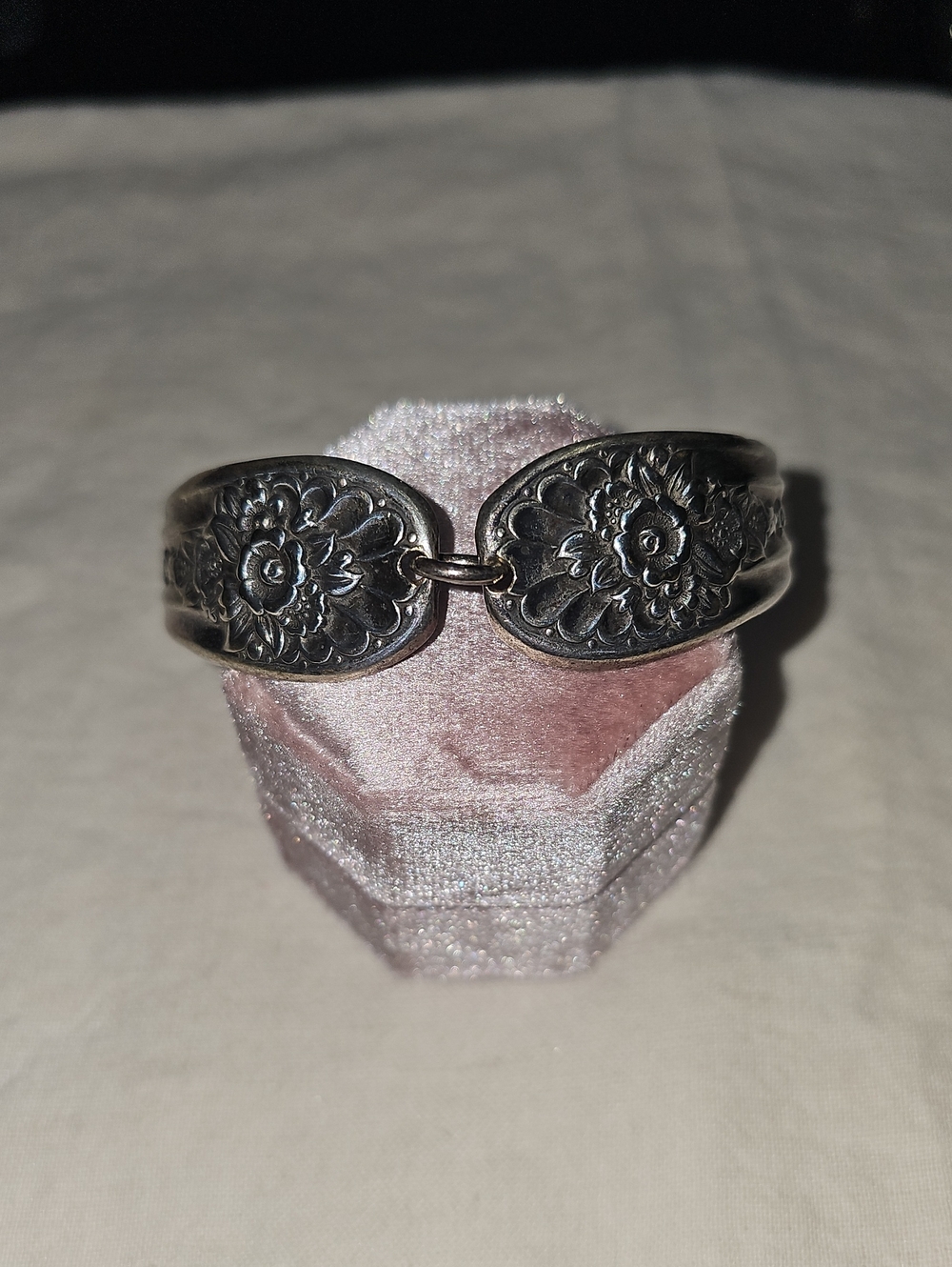 Vintage Spoon Bracelet Upcycled Silverware Jewelry - 1953 Wm Rogers Jubilee Patt
